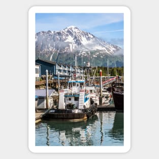 Mountains and Boats Sticker